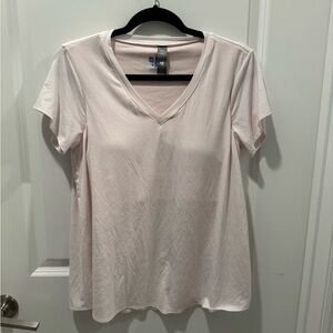 Light Pink V-Neck Women's Tee